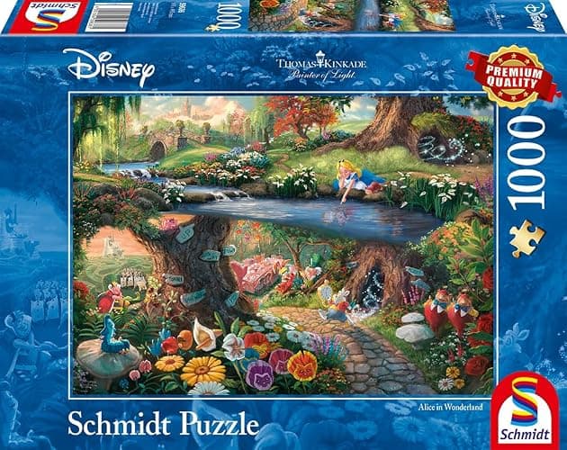 Schmidt, Thomas Kinkade: Disney Alice in Wonderland Puzzle - 1000pc, Puzzle, Ages 12+, 1 Players thumbnail 4