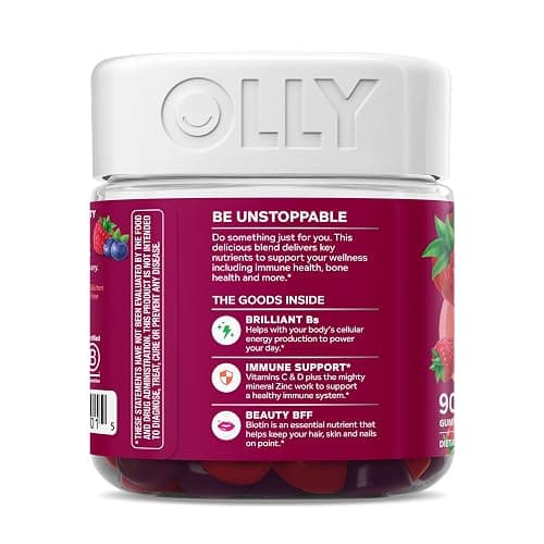 OLLY Women's Multivitamin Gummy, Women's Overall Wellness,* Vitamins A, C, D, E, Biotin, Folic Acid, Adult Chewable Supplement, Berry Flavored, 45 Day Supply - 90 Count thumbnail 12