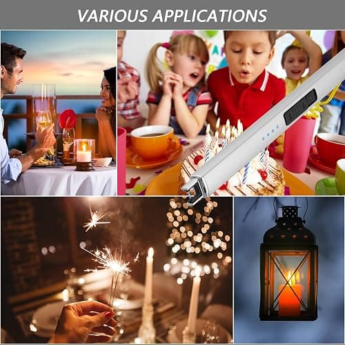MEIRUBY Electric Candle Lighter, Christmas Stocking Stuffers Gifts for Women Mom Men Wife Sister, USB Arc Rechargeable Windproof Long Lighter for Candle BBQ Housewarming Birthday Gifts Idals thumbnail 7