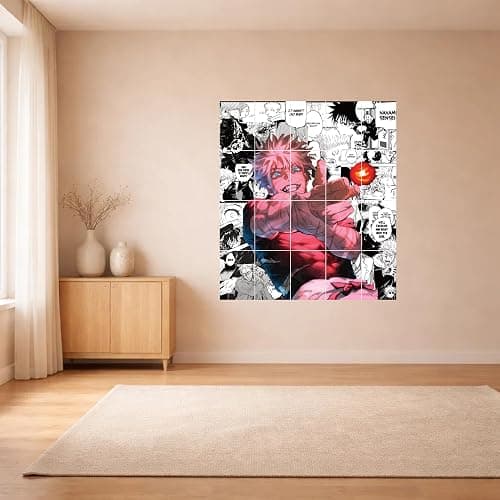 Aniculture Gojo Satoru Manga Collage Split Poster Pack (Set of 20) | Jujutsu Kaisen Anime Wall Art | 7 × 10 Inch Each | 300 GSM HD Posters with Adhesive Back thumbnail 4