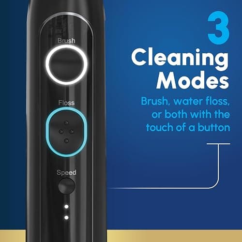 Waterpik Sonic-Fusion 2.0 Professional Flossing Electric Toothbrush with Water Flosser Combo In One, Black SF-04, Packaging May Vary thumbnail 6