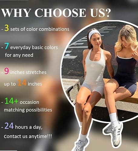 Tobeffect Headbands for Women Non Slip Trendy Womens Headbands 7PCS Elastic Hair Bands for Women's Hair Workout Sweat Head Bands Soft Thick Cotton Cloth Headband for Yoga Running Sport thumbnail 3