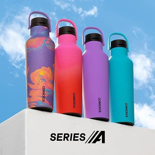 Corkcicle Sport Canteen - Keeps Drinks Cold 25 Hours - Stainless Steel Water Bottle - Triple-Insulated - Spill-Proof - Summer Drinkware Gift - Keeps Drinks Ice Cold - 20 oz - Matte Black thumbnail 8