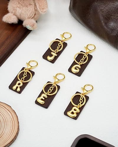 nylry Gold Initial Letter Keychain Gift for Women Initial Bag Charm Purse Charms for Handbags Accessories thumbnail 3