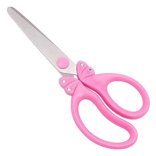 PINK Safety Blunt Tip Scissors for Kids, Ages 5-8 & 8-10 for Girls | Rounded Edge & Ergonomic Handles for Small School Student Children Toddler Classroom Cutting Paper,Home DIY thumbnail 3