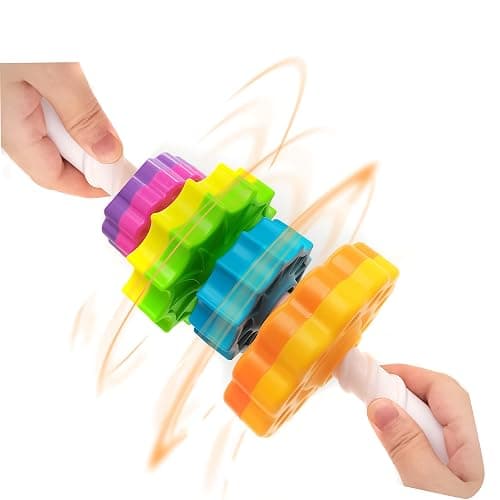 LBAIBB (1 PCS) Spinning Stacking Toy,Spin Toy for Toddlers 1-3,Sensory Toys for Toddlers 1-3,Rainbow Spin Tower,Autism Spin Stack Toys,Suitable for Gifts for Boys and Girl - Flowers thumbnail 5