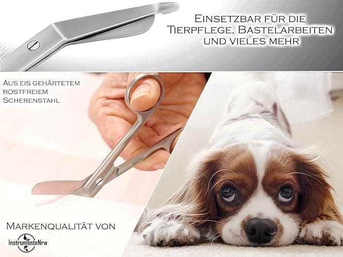 Verbandscheren RIESIGE AUSWAHL 10,5-20 cm aus rostfreiem Spezialstahl (11,5 cm, Schnittfläche: Gerade/Form: Seitlich) - 11.5 cm (1er Pack) - Schnittfläche: Gerade / Form: Seitlich thumbnail 3