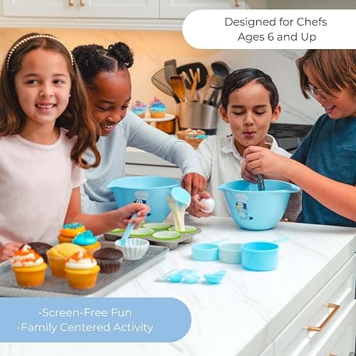 Handstand Kitchen Bluey My First Real Kitchen Tools Set with 1.5 Quart Mixing Bowl, Measuring Spoon Set, Measuring Cup Set and 8.5" Whisk thumbnail 5