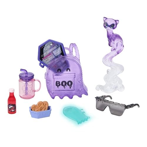 Monster High Spectra Vondergeist Doll with Pet Ferret Rhuen and Accessories like Backpack, Tablet, Snacks and More, HXH77 thumbnail 6