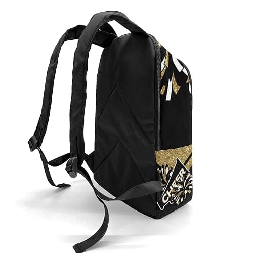 Yeshop Cheerleader Gold Personalized Backpack for Teen Boys Girls,Custom Travel Backpack Bookbag Casual Bag Name Gift 11.8"(L) x 5.51"(W) x 17.72"(H) thumbnail 4