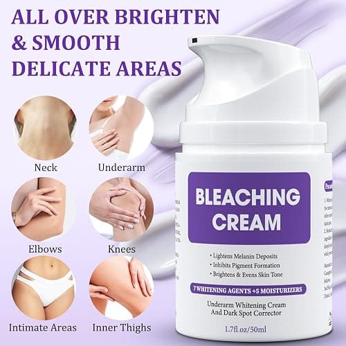Dark Spot Remover for Body, Skin Bleaching Cream with Vitamin C for Intimate Areas, Skin Lightening Cream Dark Spot Corrector for Underarms, Knees, Face, Elbows, Inner Thighs & Bikini Line,1.7fl oz thumbnail 4