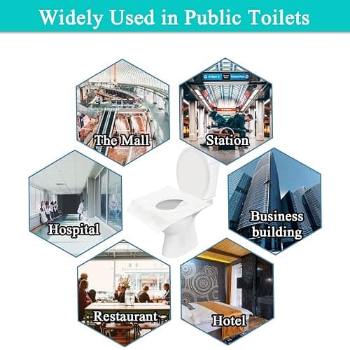 MAIYADUO 60PCS Disposable Toilet Seat Covers, Flushable Toilet Seat Covers for Kids Adults Pregnant Women, Disposable Toilet Seat Cover for Travel, Use in Public Toilets thumbnail 5