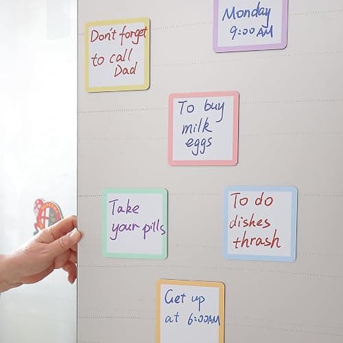 Mr. Pen- Dry Erase Magnets, 4”x4”, 24 Pack, Colorful Dry Erase Magnetic Labels thumbnail 2