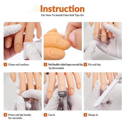 Nail Practice Hand for Acrylic Nails, Mannequin Hands for Nails Practice, Flexible Fake Hands to Practice Fake Nails Bendable Fake Hand Manicure Practice Hands Nail Art Training Hand 1Pc thumbnail 8