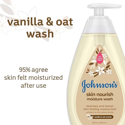Johnson's Skin Nourishing Moisture Baby Body Wash With Vanilla & Oat Scents, Hypoallergenic & Tear Free Baby Bath Wash, Paraben-, Dye-, Sulfate & Phthalate-Free, 20.3 fl. oz thumbnail 3