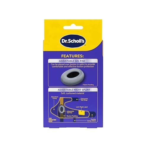 Dr. Scholl's BUNION RELIEF & TOE CORRECTOR // Massaging Gel Bunion Splint & Big Toe Straightener - Orthopedic Bunion Corrector for Women & Men - Bunion Pads for Bunion Pain Relief, 1 Support Set (Left & Right) thumbnail 8