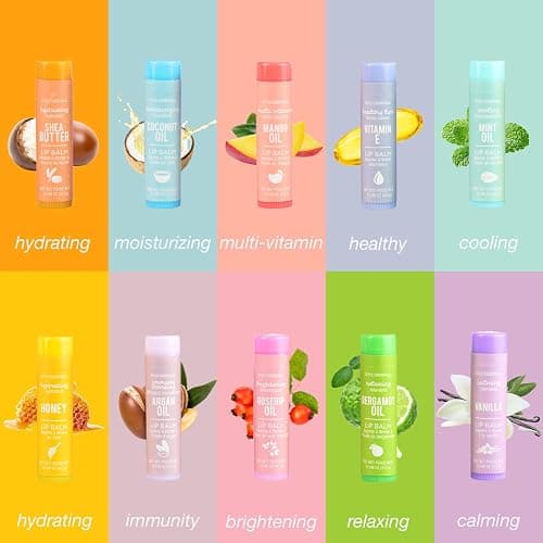 10pc Lip Balm Collection -Hydrating Lip Balms Infused- Enriched Lip Balm Set thumbnail 2