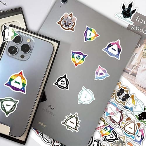 120 Sheets Therian Stickers,Waterproof Stickers,Cute Cartoon Line Animal Stickers,Therian Graffiti Stickers,Aesthetic Personalised Stickers,Suitable for Laptop Mobile Phone Luggage Skateboard thumbnail 6