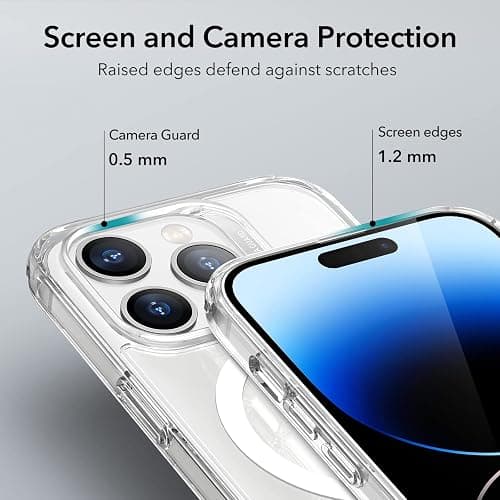 ESR for iPhone 14 Pro Max Case, Compatible with MagSafe, Shockproof Military-Grade Protection, Yellowing Resistant, Magnetic Classic Hybrid Case (HaloLock), Clear - iPhone 14 Pro Max - B-Clear thumbnail 7