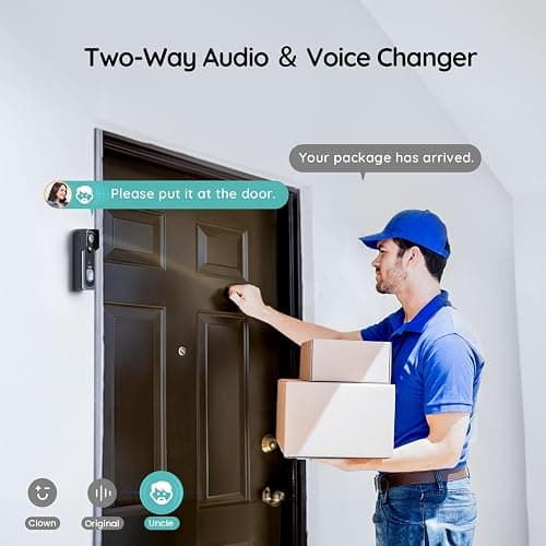 BOIFUN Video Doorbell Camera Wireless – No Subscription Required, 2K HD, 166° Wide View, HDR Night Vision, Motion Alerts, Two‑Way Audio & Battery Video Doorbell with Chime, 2.4 GHz Wi‑Fi Only thumbnail 5