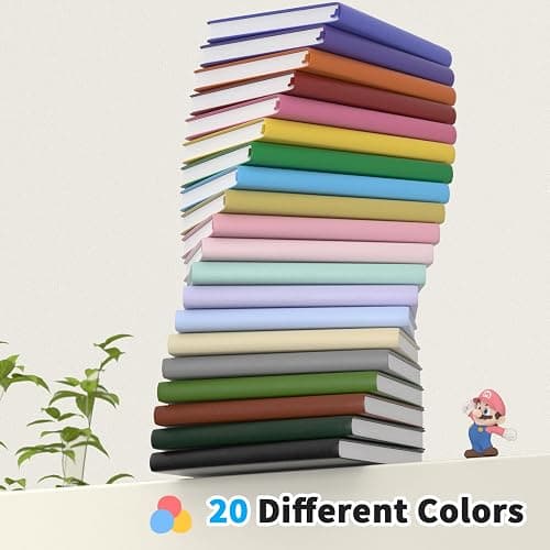 Oucaru 4 Pack A5 Lined Journal Notebook, 180 Pages 100 GSM Paper for Travel | 100 GSM Thick Paper No Bleed, 180 Lined Pages, 180° Lay Flat, Pen Holder, Back Pocket, 4 Pack Journal Set for Writing thumbnail 4