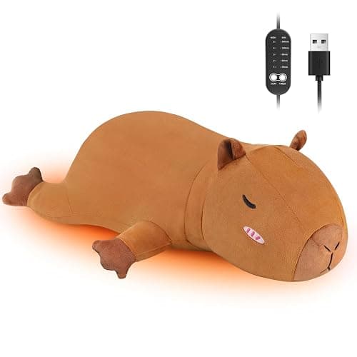 Capybara Heating Pad for Period Cramps Menstrual Pain Relief, Portable Electric Heat Pads USB Powered, Cute Capybara Plush Stuffed Animals Gifts, Funny Gift for Women Teen Girls Birthday Christmas - Image 1