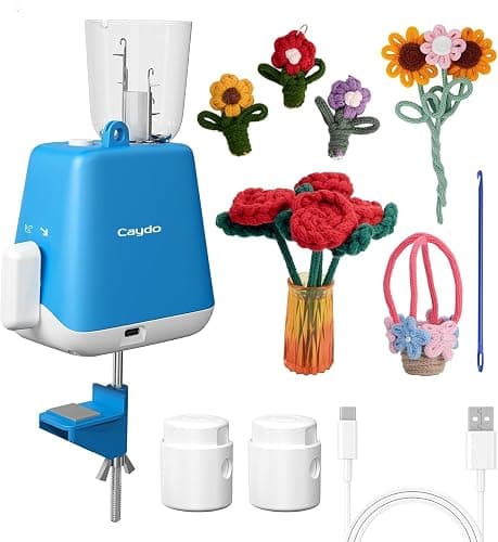 Caydo i Cord Knitting Machine, Electric iCord Maker Tool with Adequate Tension, i-Cord Knitter Machine, Automatic Knitting Yarns to i-Cords, Efficiently DIY Knitting Machine for Crocheters(Patented) - Image 1