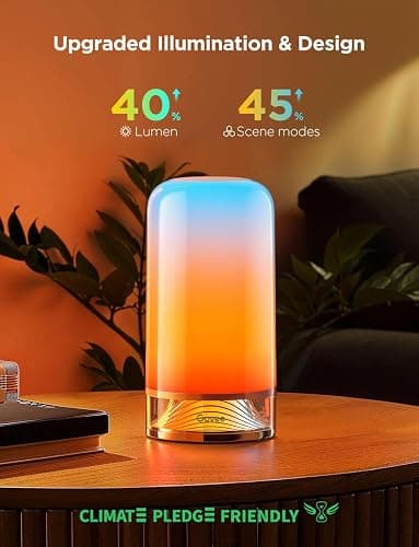 Govee RGBIC Smart Table Lamp 2, Touch Bedside Small Table Lamp Compatible with SmartThings, Matter, Alexa, Desk Lamp with 64 Scene Modes, Nightstand Lamp for Bedroom Living Room Night Light(Corded) thumbnail 2