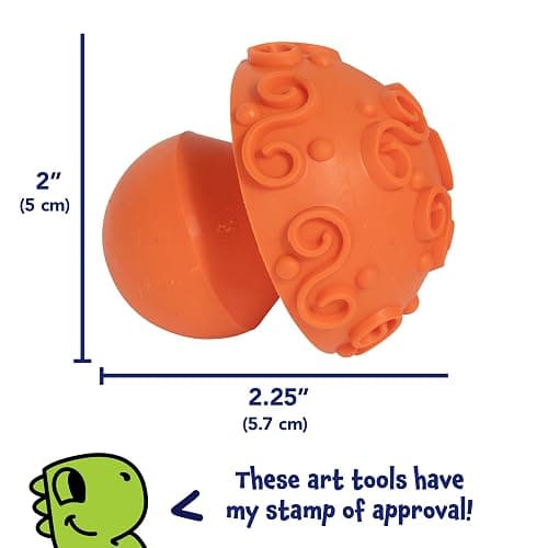 Ready 2 Learn Paint and Dough Mushroom Stampers, Set of 4 | Ages 2+, Play Dough Tools and Accessories, Easy-Grip Texture Stampers thumbnail 3