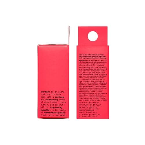 Starface Star Lip Balm Watermelon Squeeze, Hydrating Lip Moisturizer with Shea Butter, Cocoa Butter, and Coconut Oil, Juicy Watermelon Flavor, (0.15 oz), 2 Pack thumbnail 10
