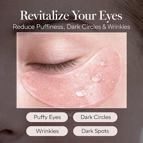 FANMIN Under Eye Mask, Rose Under Eye Gel Pads With Collagen, Skincare Eye Patch Masks for Women and Men thumbnail 6