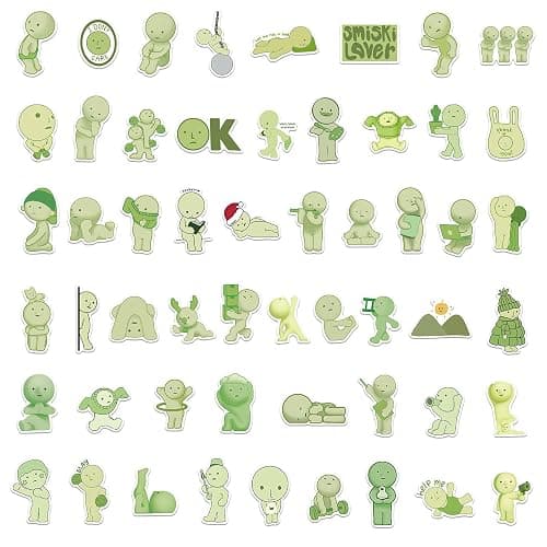 jixiejumo Smiski Stickers 50 Pcs, Cartoon Waterproof Vinyl Sticker Merch, Perfect for Water Bottles, Laptops, Gifts - SmiskiStickers thumbnail 6