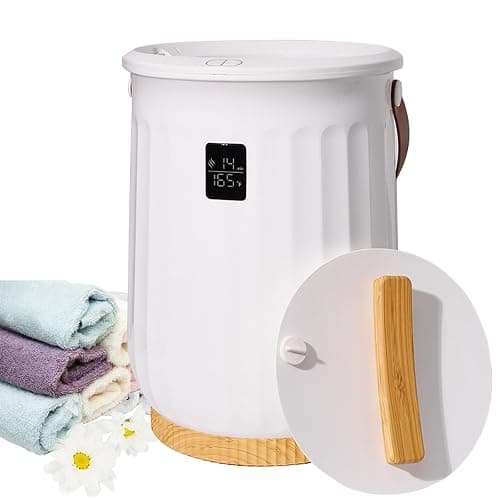 Large Towel Warmer for Bathroom, Luxury Heated Towel Warmer Bucket for SPA, Auto Shut Off, Fits Up to Two 40"X70" Oversized Towels, Bathrobes, Blankets, PJ's and More, Best Ideal Gifts - White, 20L - Image 1