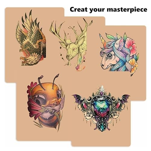 10Pcs Tattoo Skin 3MM - Urknall Fake Skin Blank Tattoo Practice Skins Double Sides Fake Skins Tattooing for Beginners and Tattoos Artists Tattooing Supplies thumbnail 6