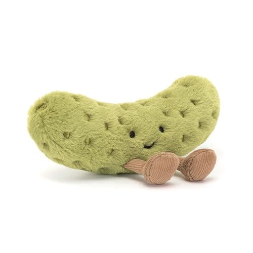 Jellycat Amuseables Pickle Stuffed Toy, 6 inches - Vegetable Plush - Fun Gift Idea - Image 1