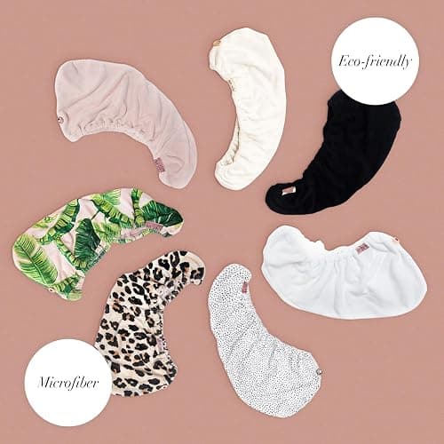 Kitsch Microfiber Hair Towel Wrap for Women - Super Absorbent Hair Drying Towel - Quick Dry, Anti-Frizz - for Long & Short, Wet & Curly Hair - Blush thumbnail 8