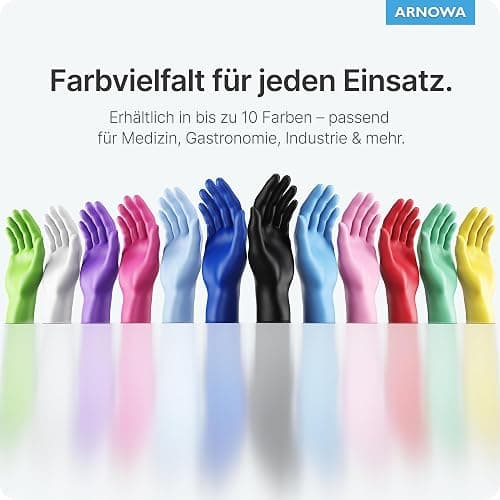 ARNOMED Einweghandschuhe Pink 100 Stück/Box, Nitrilhandschuhe M, Einmalhandschuhe, Handschuhe Einweg puderfrei, latexfreie Gummihandschuhe, Einweghandschuhe in XS, S, M & L verfügbar thumbnail 7