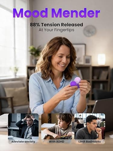 Magnetic Balls Fidget Toys for Adults&Teens,8Pcs Silicone Sensory Stress Relief Toys for Autism&ADHD, Quiet Executive Desk Fidget Magnetic Balls,Gift for Men&Women Gifts(Geometric · Purple) thumbnail 5