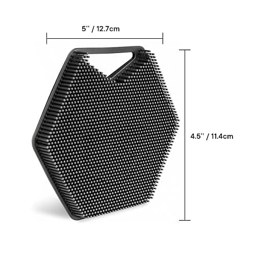 TOOLETRIES Body Scrubber 2.0 – Premium Silicone Scrubber for Cleaning, Exfoliating Your Skin – Extra Long Lather Boosting Bristles with Ergonomic Handle, Long-Lasting & Easy to Clean - Charcoal thumbnail 8