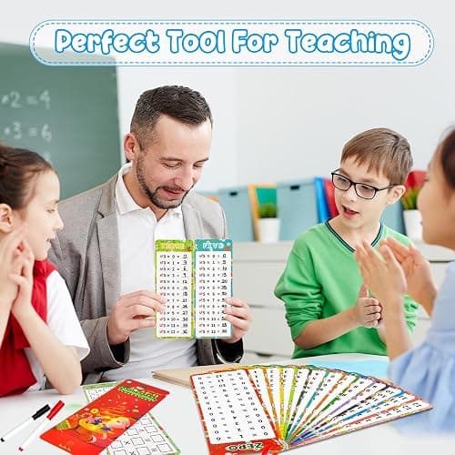 Anemeeoke 0-12 Multiplication Flash Cards, Large Math Table Flashcards, Multiplication Chart, Educational Times Table Flashcards for Classroom for 1st to 3rd Grades thumbnail 5