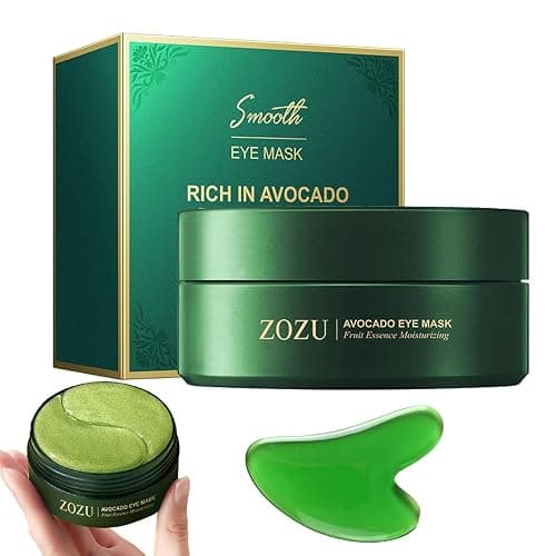 Avocado Eye Mask, Eye Patches, Avocado Moisturizing Collagen Eye Mask, Under Eye Patches, Nourishing, Naturally Hydrating Formula - Image 1