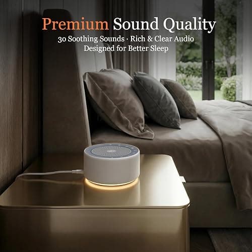 Kipcush White Noise Machine with Night Light – Nursery Sound Machine with Soft Non-Glare Lamp, 30 Soothing Sounds, 8 Color Lights, Up to 8-Hour Timer for Baby & Adults thumbnail 6