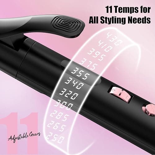 Farery Long Barrel Curling Iron 3/4 Inch, Extra Long Curling Iron for Tight Curls, Ceramic Curling Wand Infused Argan Oil & Keratin, Long Lasting, 11 Adjustable Temp, Include Clips & Silicone Pad thumbnail 5