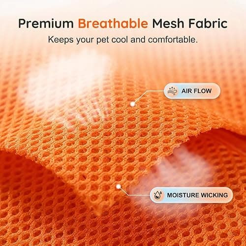 Cat Harness and Leash, 2026 New Cat Harness Escape Proof for Small Medium Large Cats, Breathable Adjustable Vest Harnesses with Reflective Strip for Walking Travel Camping (Orange, S) thumbnail 5