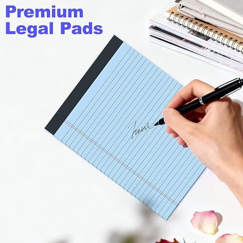 Gehanfai 3 Pack Colored Legal Pads 8.5 x 11 Inch, Wide Ruled Notepads Lined Memo Note Pads, 8.5x11 Inch Micro Perforated Writing Pads 30 Sheets Per Pad for Work Study Daily Note Taking List thumbnail 3