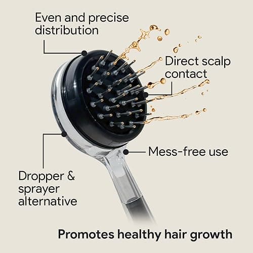 Massager Hair Growth Oil Applicator For Men And Women - Easy, Mess-Free, Precise Control Bask And Lather Scalp Stimulator For Adults - Promotes Clean, Healthy Hair Growth thumbnail 3