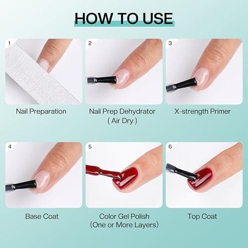 Morovan Nail Prep Dehydrate and Primer X-strength, No Burn Non Acid Nail Primer and Dehydrator for Acrylic Powder Fast Dry 0.5oz thumbnail 7