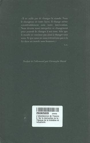 L'obsolescence de l'homme: Tome 2, Sur la destruction de la vie à l'époque de la troisième révolution industrielle thumbnail 2