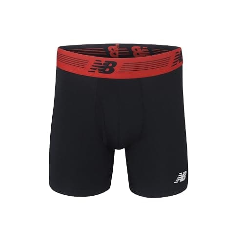 New Balance Men's Performance Boxer Briefs with Fly, Breathable Stretch Underwear, Moisture Wicking, Soft Waistband (3 Pack) thumbnail 4