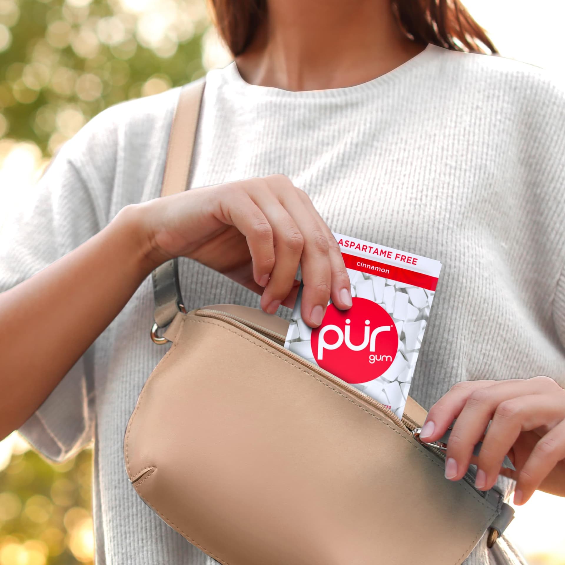 PUR Gum The Company | Sugar-Free + Aspartame-Free Chewing | 100% Xylitol | Cinnamon | Vegan + Non GMO | 55 Pieces per Bag (Pack Of 3, 165 Pieces) thumbnail 6
